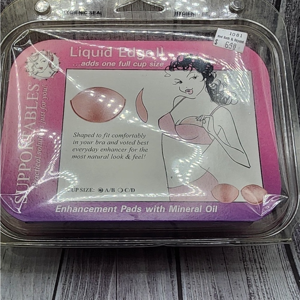 Supportables Strapless liquid edge 2 enhancement pads cup a/b
